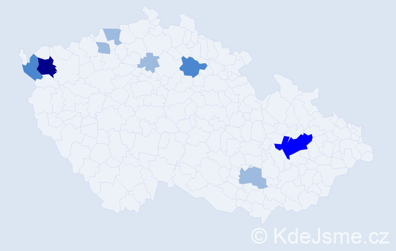 Příjmení: 'Orvošová', počet výskytů 17 v celé ČR