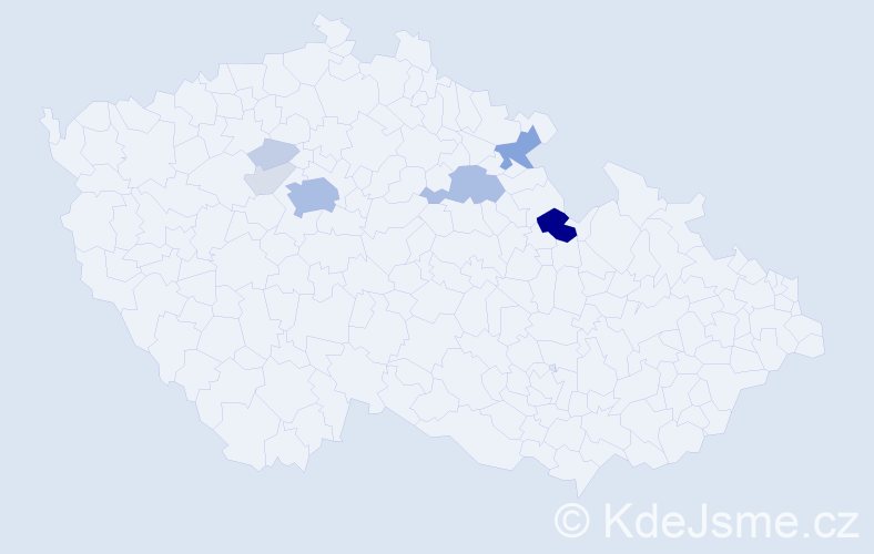 Příjmení: 'Hovádková', počet výskytů 35 v celé ČR