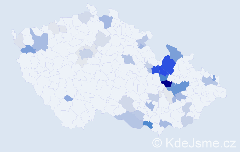 Příjmení: 'Weiser', počet výskytů 193 v celé ČR