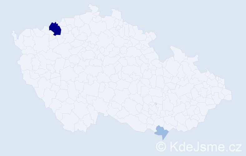 Příjmení: 'Tanglmajer', počet výskytů 5 v celé ČR