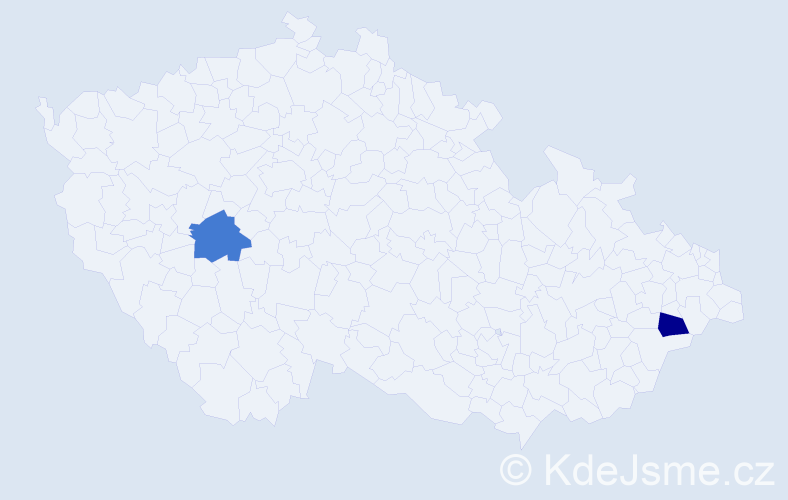 Příjmení: 'Ratcliffe', počet výskytů 2 v celé ČR
