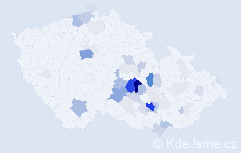 Příjmení: 'Drdlová', počet výskytů 214 v celé ČR