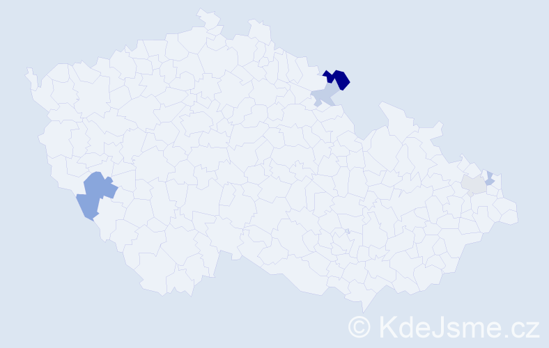 Příjmení: 'Polačiková', počet výskytů 8 v celé ČR