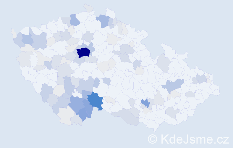Příjmení: 'Princová', počet výskytů 427 v celé ČR