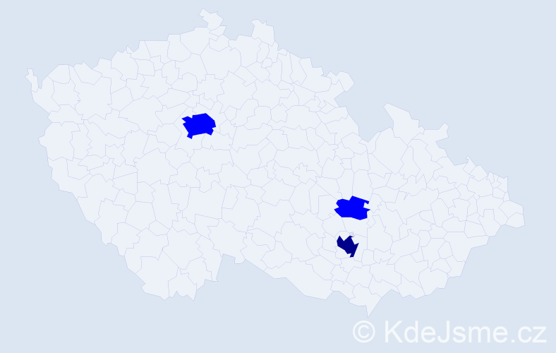 Příjmení: 'Melli', počet výskytů 4 v celé ČR