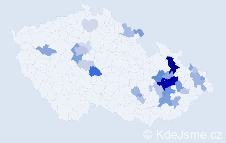 Příjmení: 'Mück', počet výskytů 109 v celé ČR