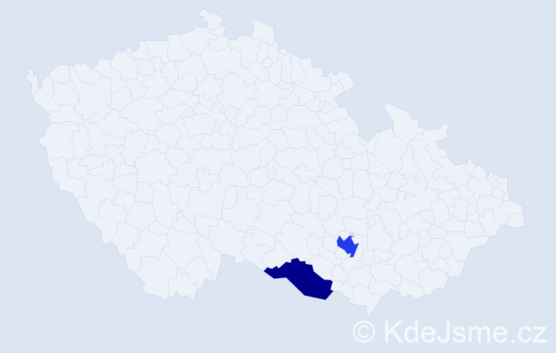 Příjmení: 'Breznai', počet výskytů 3 v celé ČR