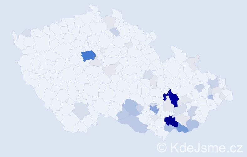 Příjmení: 'Daněček', počet výskytů 184 v celé ČR