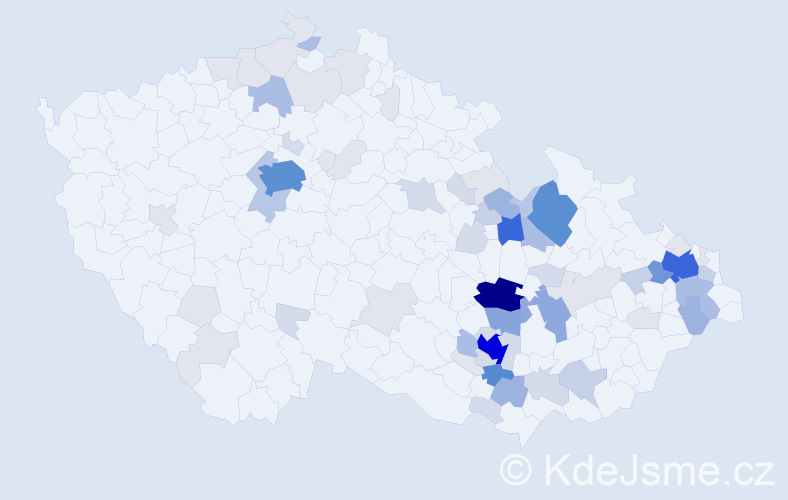 Příjmení: 'Fabiánek', počet výskytů 280 v celé ČR