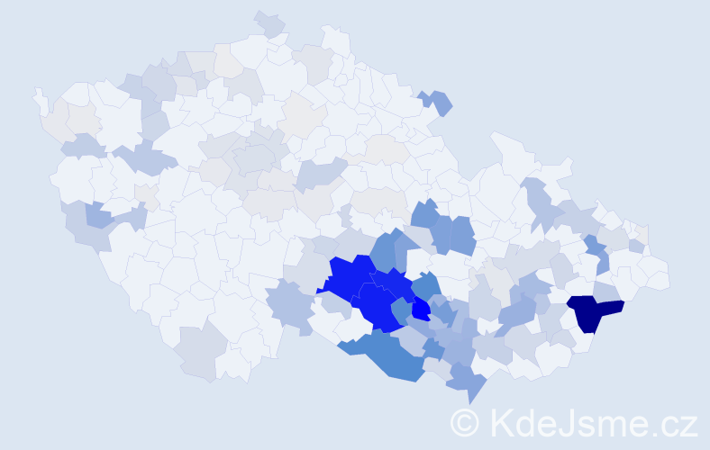 Příjmení: 'Fila', počet výskytů 564 v celé ČR
