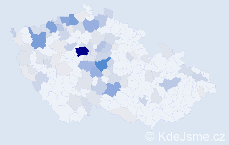 Příjmení: 'Přenosil', počet výskytů 340 v celé ČR