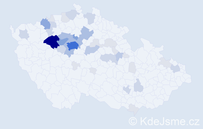 Příjmení: 'Kejla', počet výskytů 121 v celé ČR