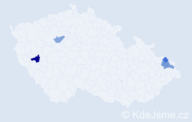 Příjmení: 'Scharbert', počet výskytů 7 v celé ČR