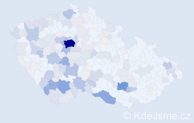 Příjmení: 'Neužil', počet výskytů 590 v celé ČR
