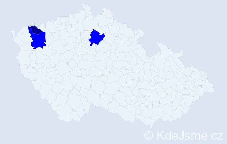 Příjmení: 'Farkalinová', počet výskytů 4 v celé ČR