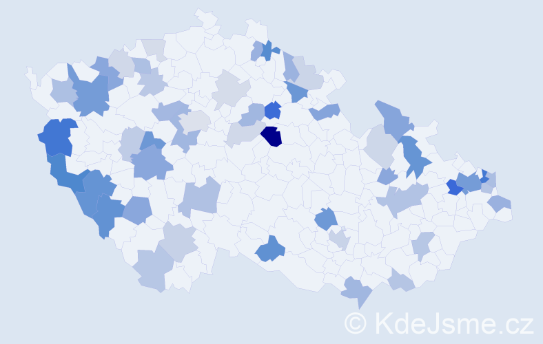 Příjmení: 'Rišková', počet výskytů 122 v celé ČR