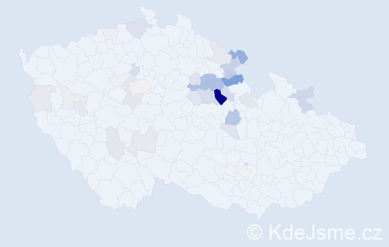 Příjmení: 'Tobiášková', počet výskytů 109 v celé ČR