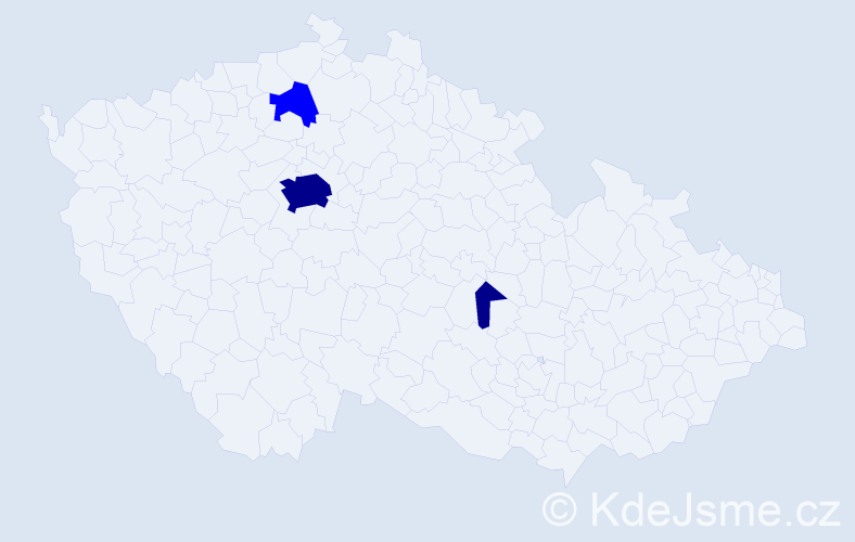 Příjmení: 'Dodi', počet výskytů 5 v celé ČR