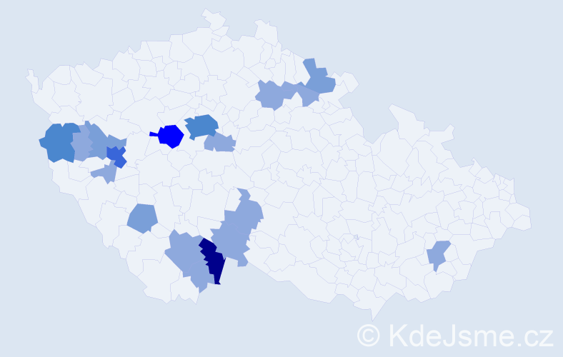 Příjmení: 'Schicker', počet výskytů 39 v celé ČR