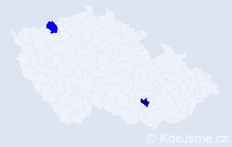 Příjmení: 'Habibi', počet výskytů 5 v celé ČR