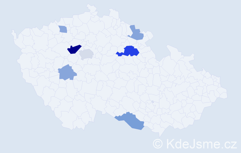 Příjmení: 'Pajskrová', počet výskytů 35 v celé ČR