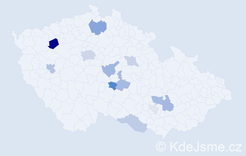 Příjmení: 'Enkhbayar', počet výskytů 20 v celé ČR
