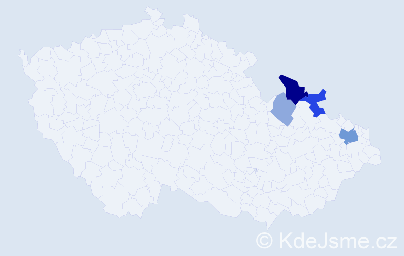 Příjmení: 'Akritidu', počet výskytů 11 v celé ČR