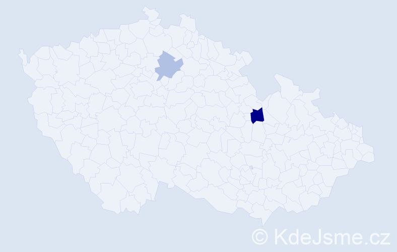 Příjmení: 'Mackiewicz', počet výskytů 3 v celé ČR