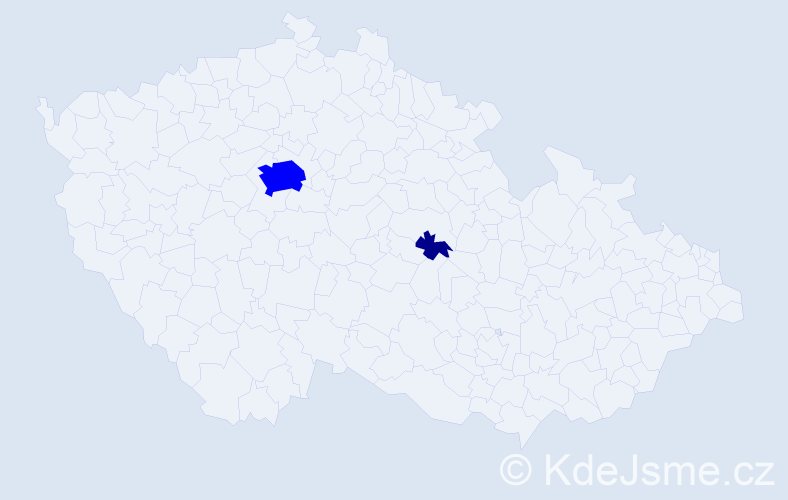 Příjmení: 'Pospisil', počet výskytů 3 v celé ČR