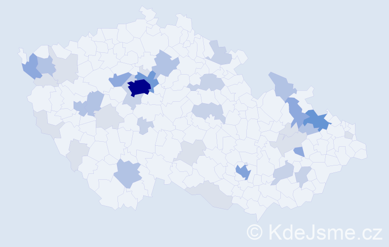 Příjmení: 'Kolb', počet výskytů 109 v celé ČR