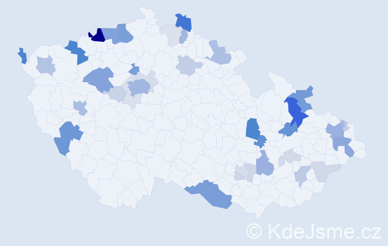 Příjmení: 'Brettschneider', počet výskytů 121 v celé ČR