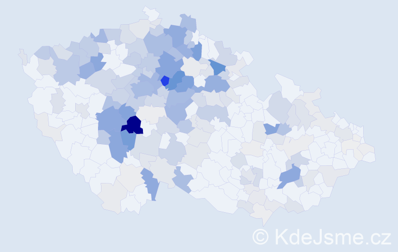 Příjmení: 'Holan', počet výskytů 792 v celé ČR