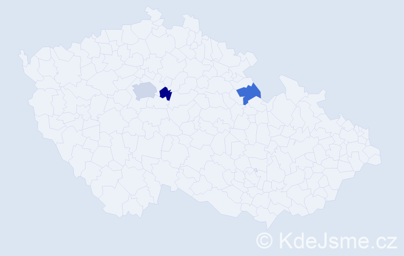Příjmení: 'Peffek', počet výskytů 9 v celé ČR