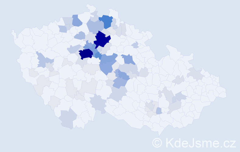 Příjmení: 'Řípa', počet výskytů 313 v celé ČR