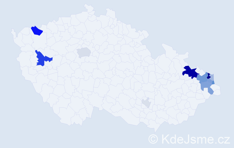 Příjmení: 'Konarská', počet výskytů 33 v celé ČR