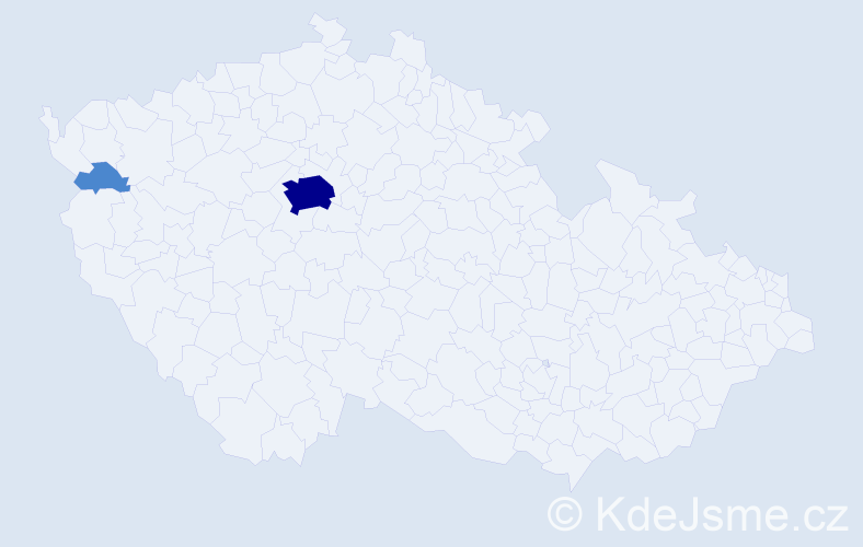 Příjmení: 'Vytouš', počet výskytů 4 v celé ČR