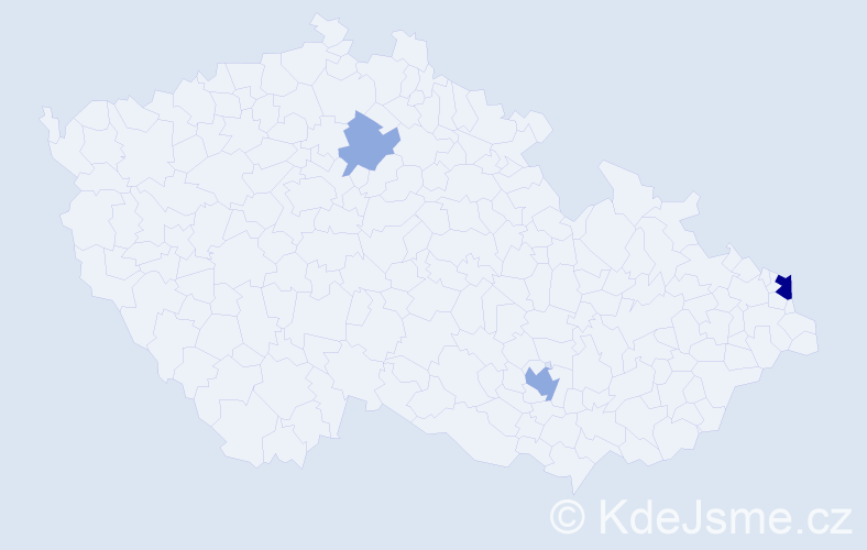 Příjmení: 'Kahák', počet výskytů 8 v celé ČR