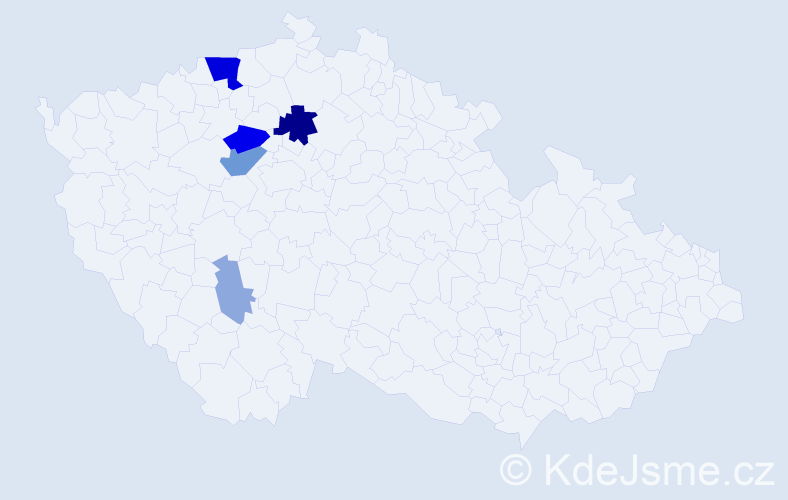 Příjmení: 'Matzek', počet výskytů 18 v celé ČR