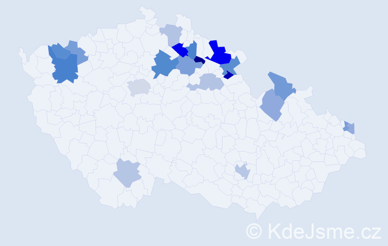 Příjmení: 'Kriegel', počet výskytů 32 v celé ČR