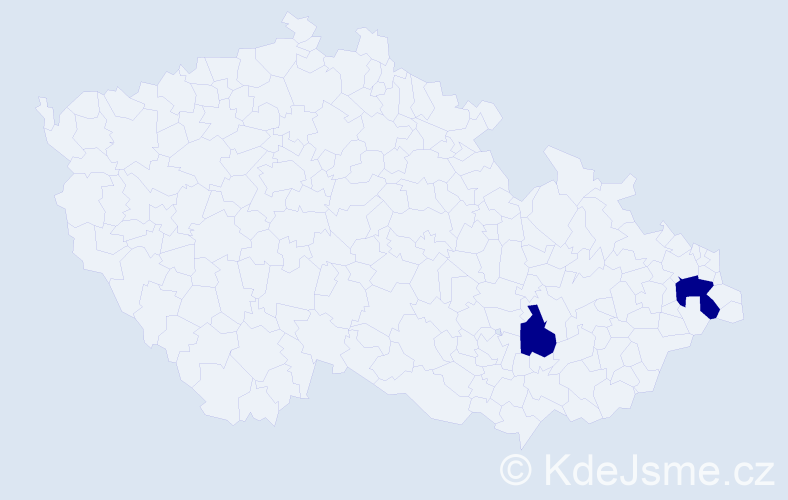 Příjmení: 'Bennárová', počet výskytů 2 v celé ČR