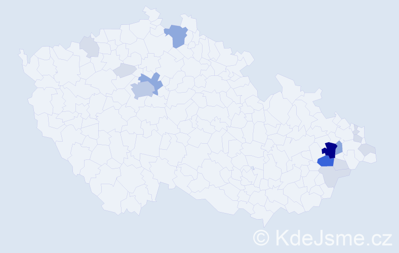 Příjmení: 'Krutilková', počet výskytů 49 v celé ČR