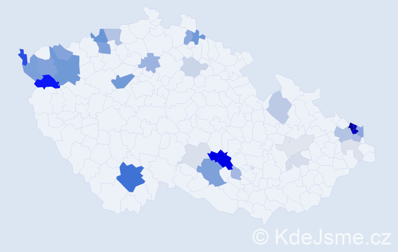 Příjmení: 'Pužová', počet výskytů 123 v celé ČR