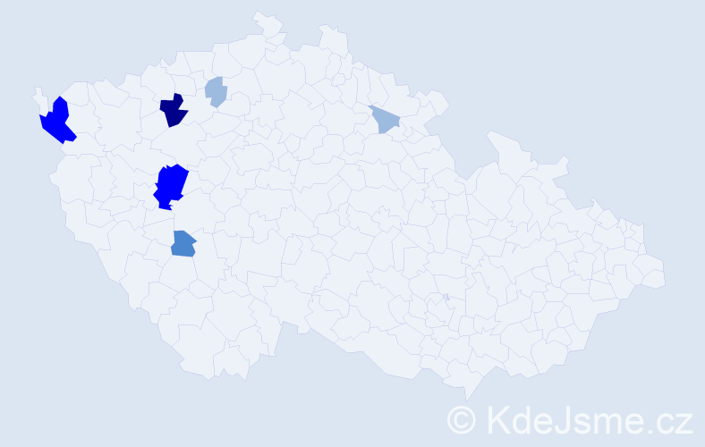 Příjmení: 'Clepacec', počet výskytů 14 v celé ČR