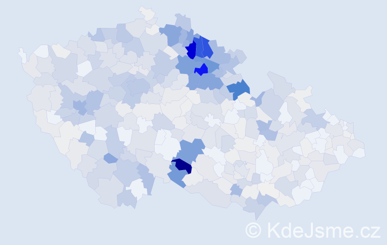 Příjmení: 'Nosek', počet výskytů 2671 v celé ČR