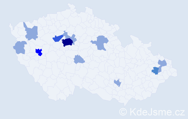 Příjmení: 'Trifonov', počet výskytů 24 v celé ČR