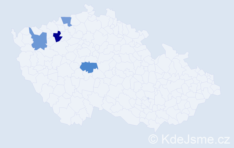 Příjmení: 'Čečerlová', počet výskytů 4 v celé ČR