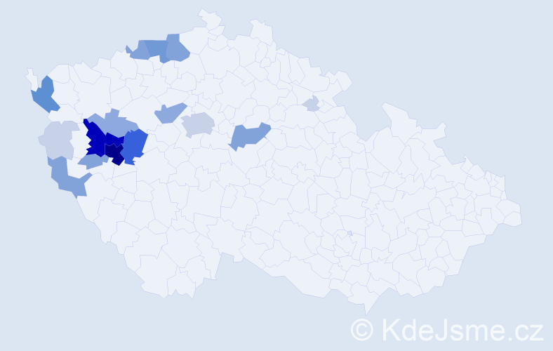 Příjmení: 'Korelus', počet výskytů 61 v celé ČR