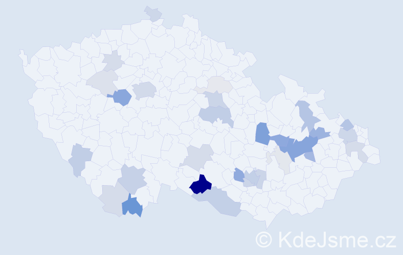 Příjmení: 'Endl', počet výskytů 101 v celé ČR