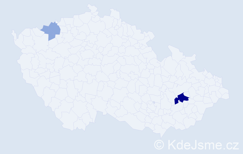 Příjmení: 'Lavrinec', počet výskytů 8 v celé ČR