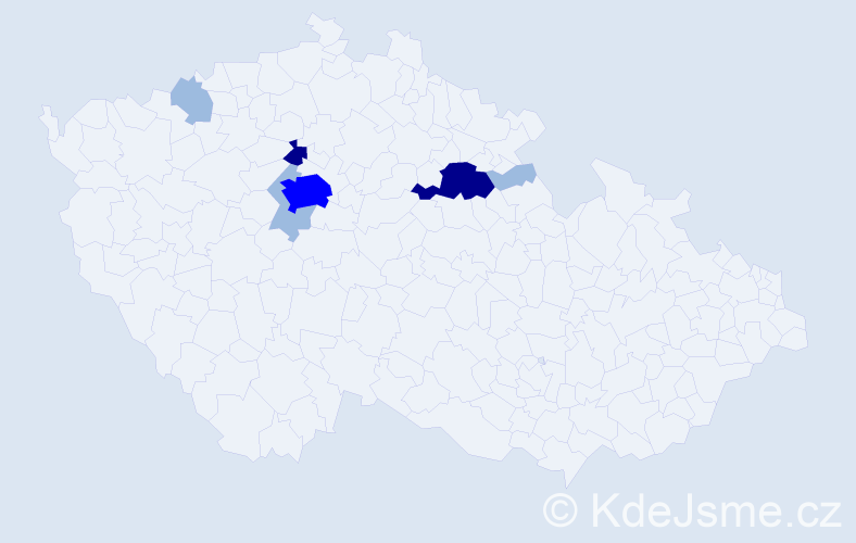 Příjmení: 'Ryntová', počet výskytů 14 v celé ČR